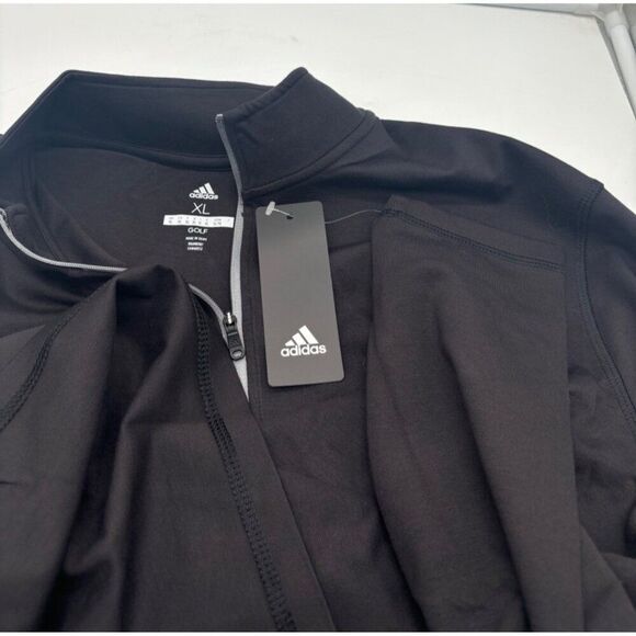 Adidas Golf Men’s ¼ 3 stripe top, Black, XL - Picture 7 of 11